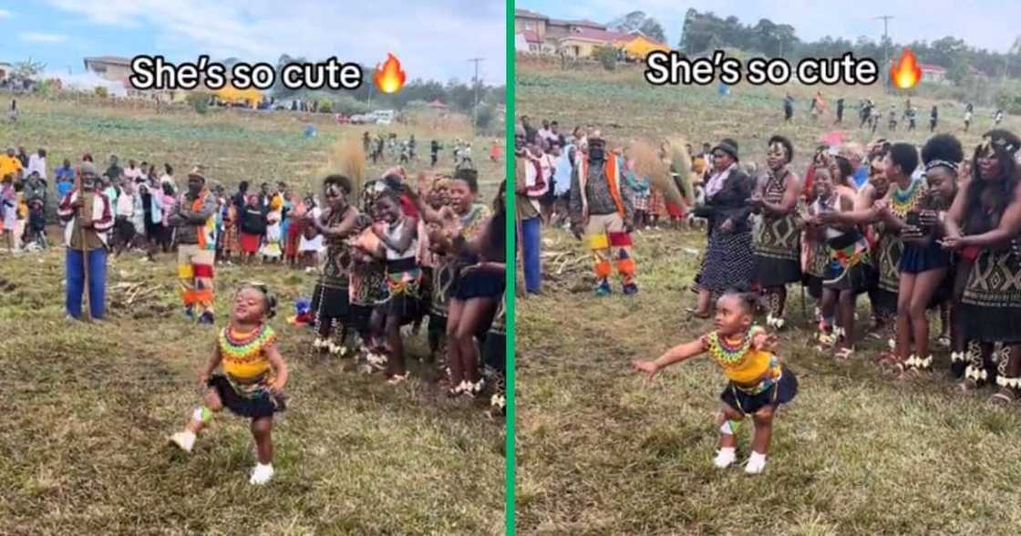 Little girl does ukuzina zulu dance