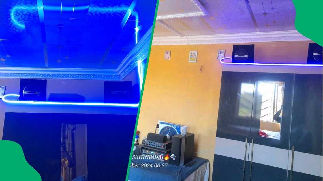 The young man also showed what appeared to be an entertainment area. The young man also showed what appeared to be an entertainment area.