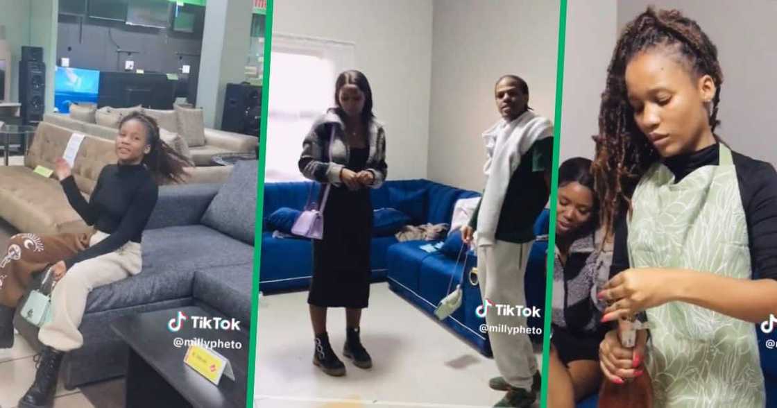 Lady moves in with her boyfriend Lady moves in with her boyfriend