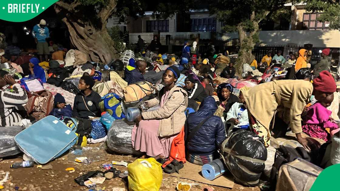 Thousands of Malawian nationals are gathered outside the Sherwood Hall
