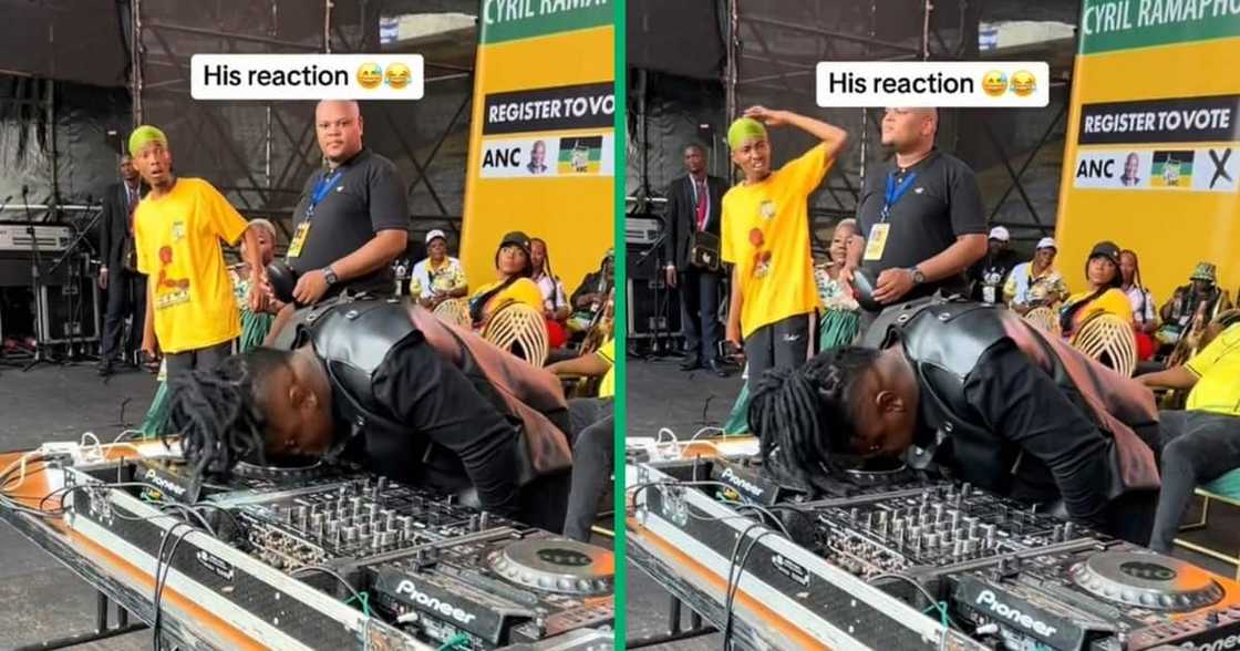 A DJ entertained ANC supporters in Mpumalanga