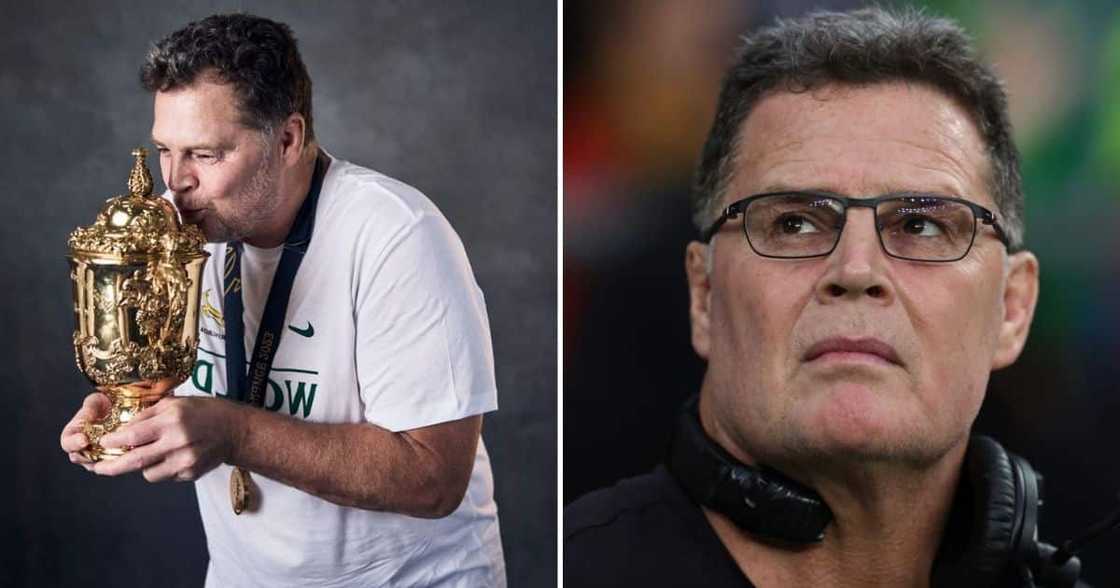 Rassie Erasmus breaks down after seeing SA fans. Rassie Erasmus breaks down after seeing SA fans.