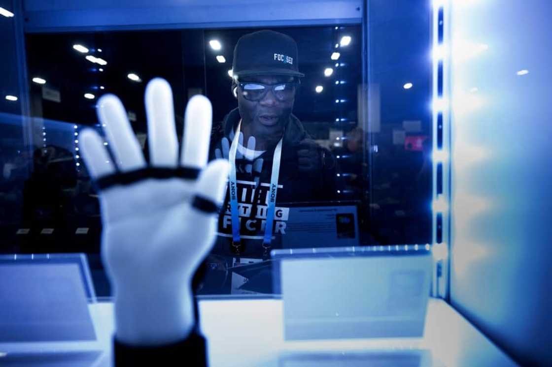 The Phantom, a wireless wearable for tactile feedback, is seen during CES Unveiled, a pre-show for this week's Consumer Electronics Show in Las Vegas The Phantom, a wireless wearable for tactile feedback, is seen during CES Unveiled, a pre-show for this week's Consumer Electronics Show in Las Vegas