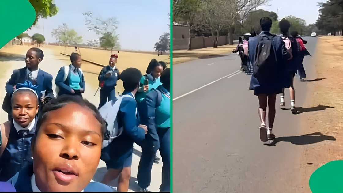 A TikTok video shows Grade 12 learners bunking school and getting caught by their principal.