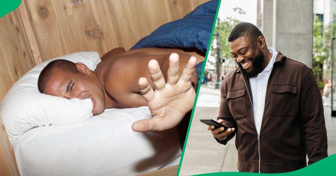 A father hilariously woke up his son in a comedic morning routine. A father hilariously woke up his son in a comedic morning routine.