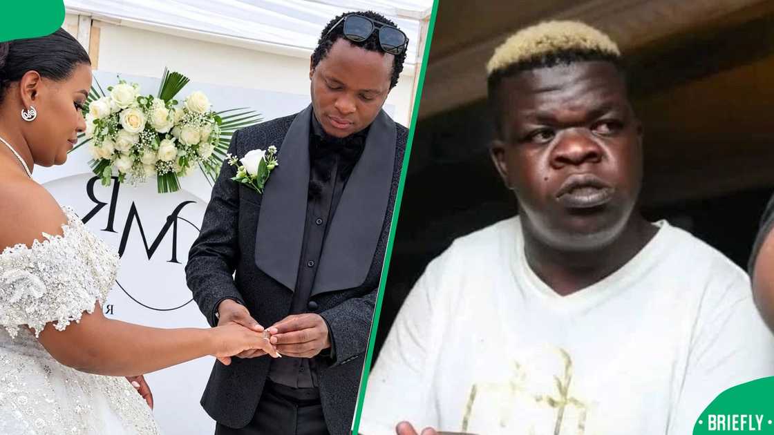 SA reacts to Mphela Mphela kisses Skomota at his wedding