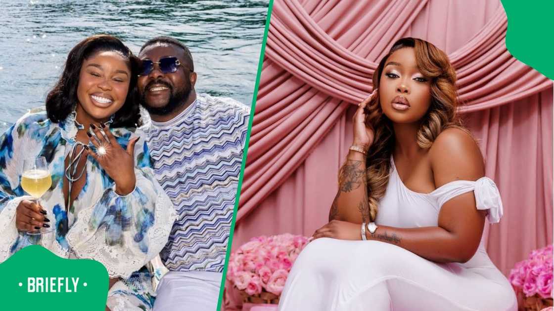 Sithelo Shozi is engaged to be married to a Zimbabwean man. Sithelo Shozi is engaged to be married to a Zimbabwean man.