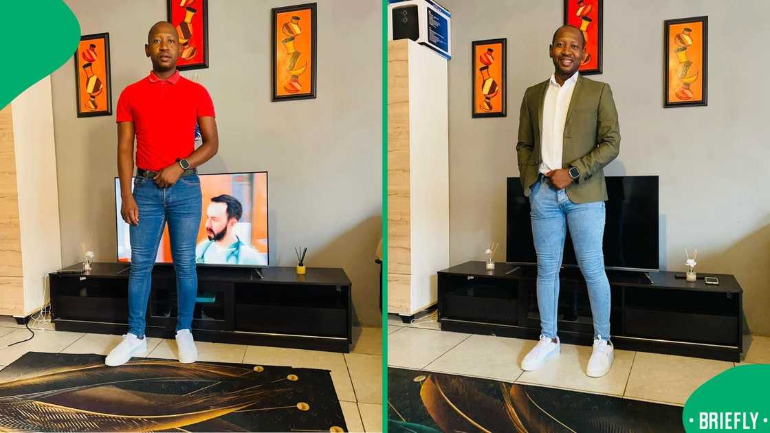 A man's glow up impressed Mzansi, with many applauding his hustle