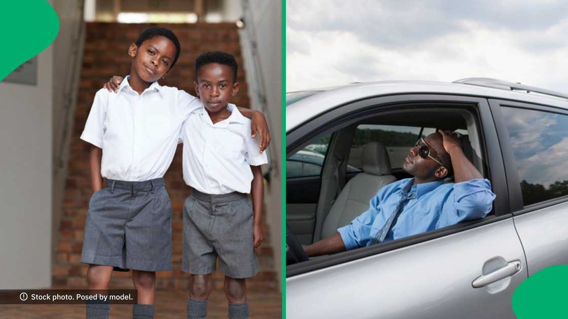 Kids pushing school transport on the road left many people with mixed reactions. Kids pushing school transport on the road left many people with mixed reactions.