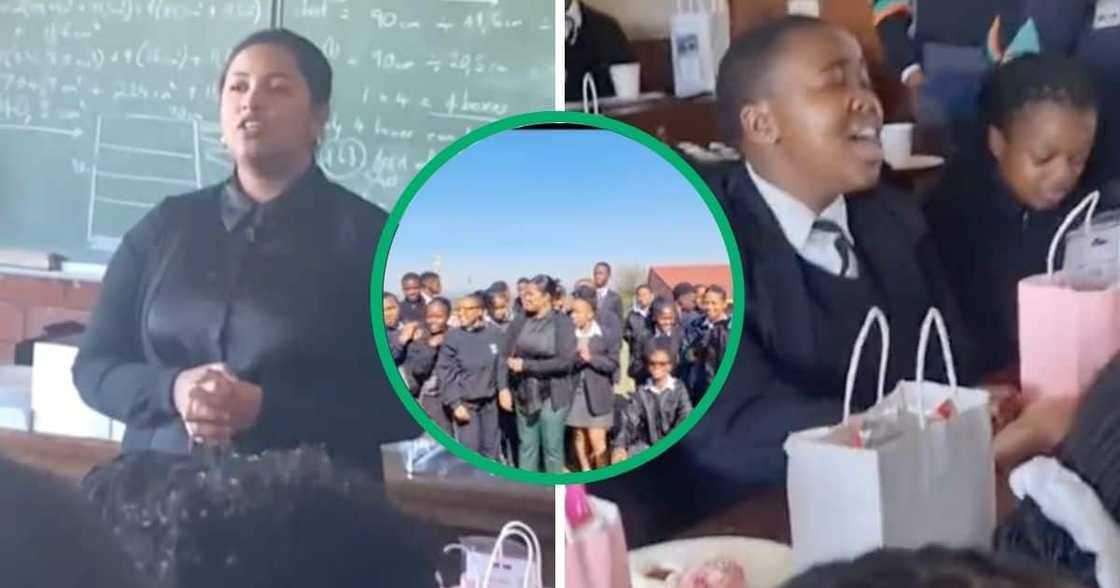 Students pay heartfelt tribute to their teacher. Students pay heartfelt tribute to their teacher.