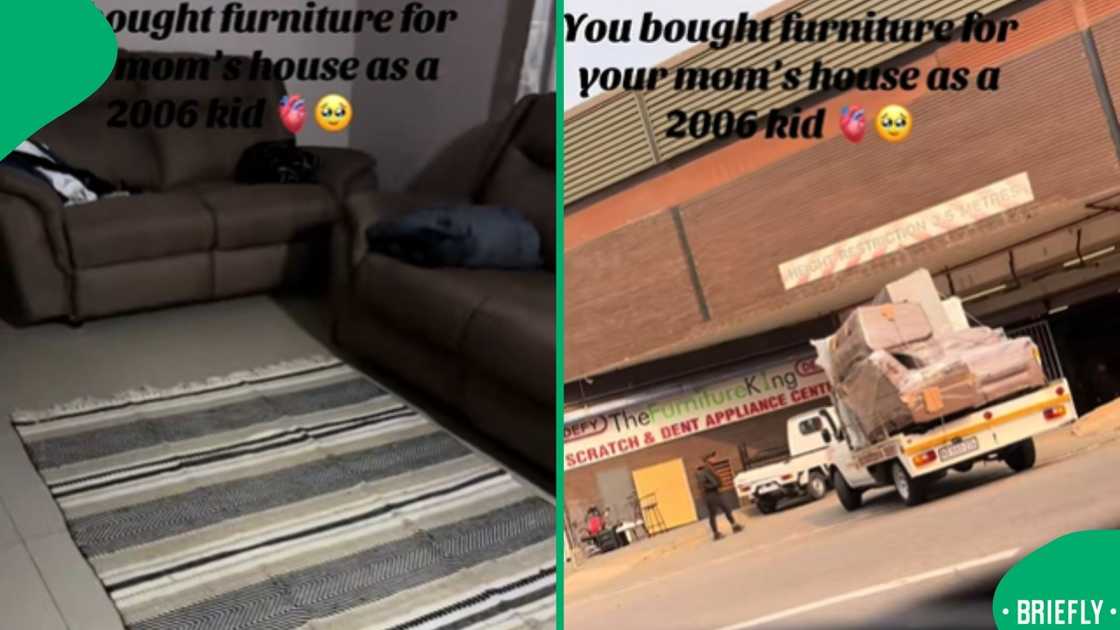 A daughter gifted her mother new couches along with other furniture and shared it on TikTok