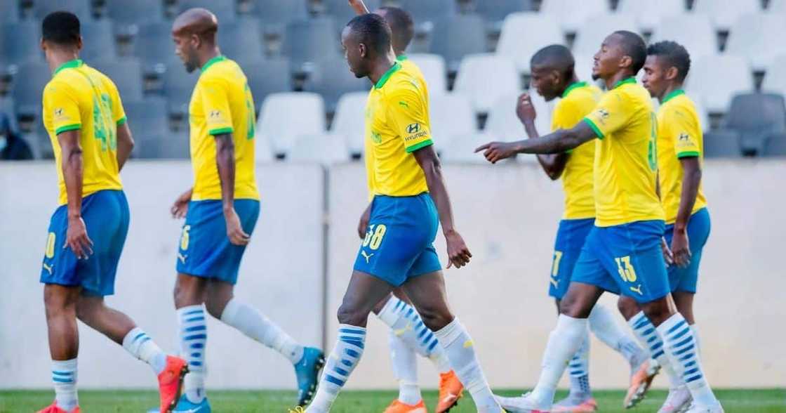 Mamelodi Sundowns coach Manqoba Mngqithi is reportedly looking to sing new foreign players. Image: @Masandawana/Twitter