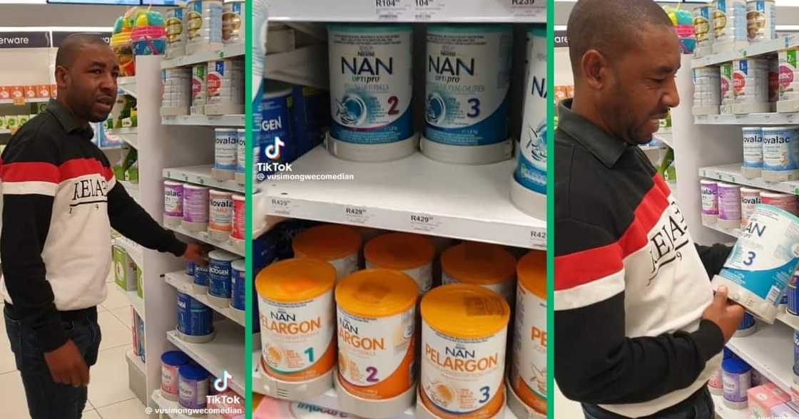 A Mzansi man was stunned by the cost of baby formula A Mzansi man was stunned by the cost of baby formula