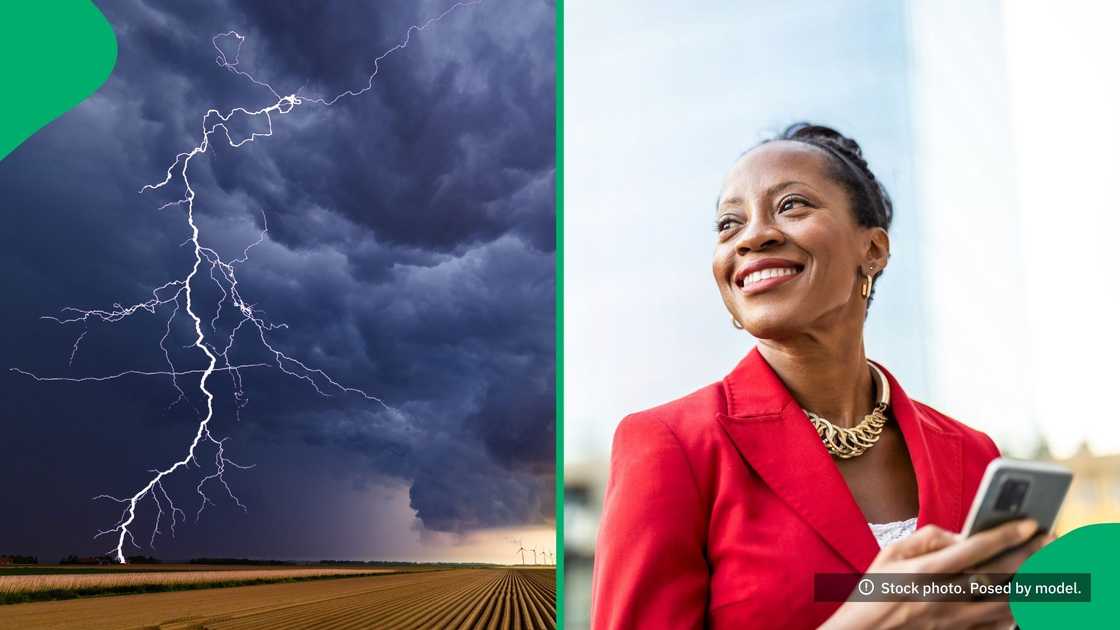 The South African Weather Service issued a Level 2 warning for severe weather conditions The South African Weather Service issued a Level 2 warning for severe weather conditions