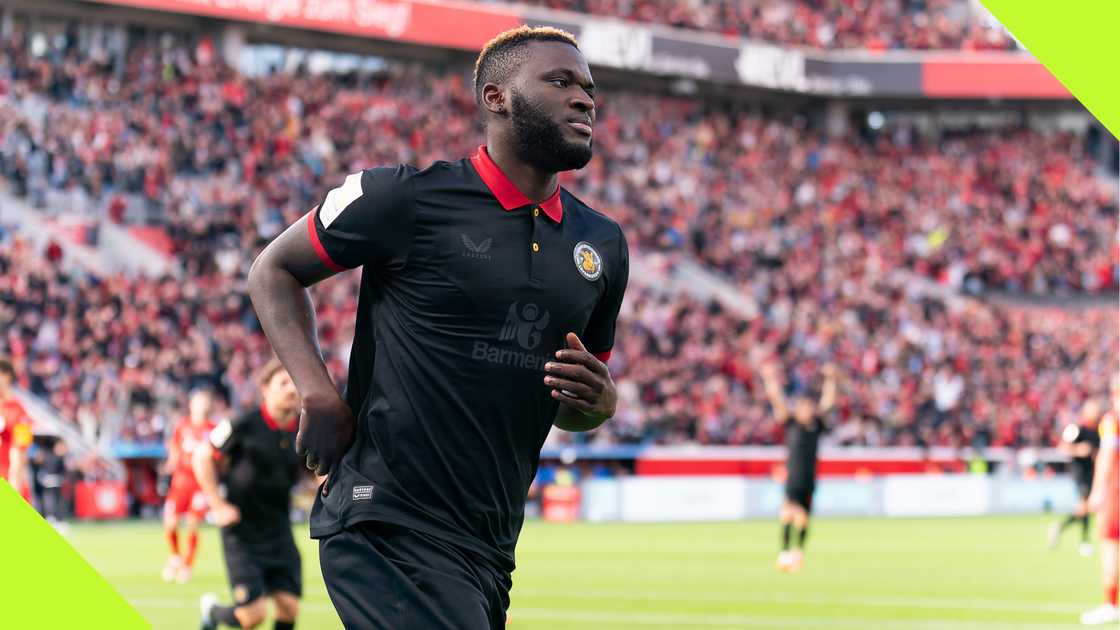 Victor Boniface scores for Bayer Leverkusen