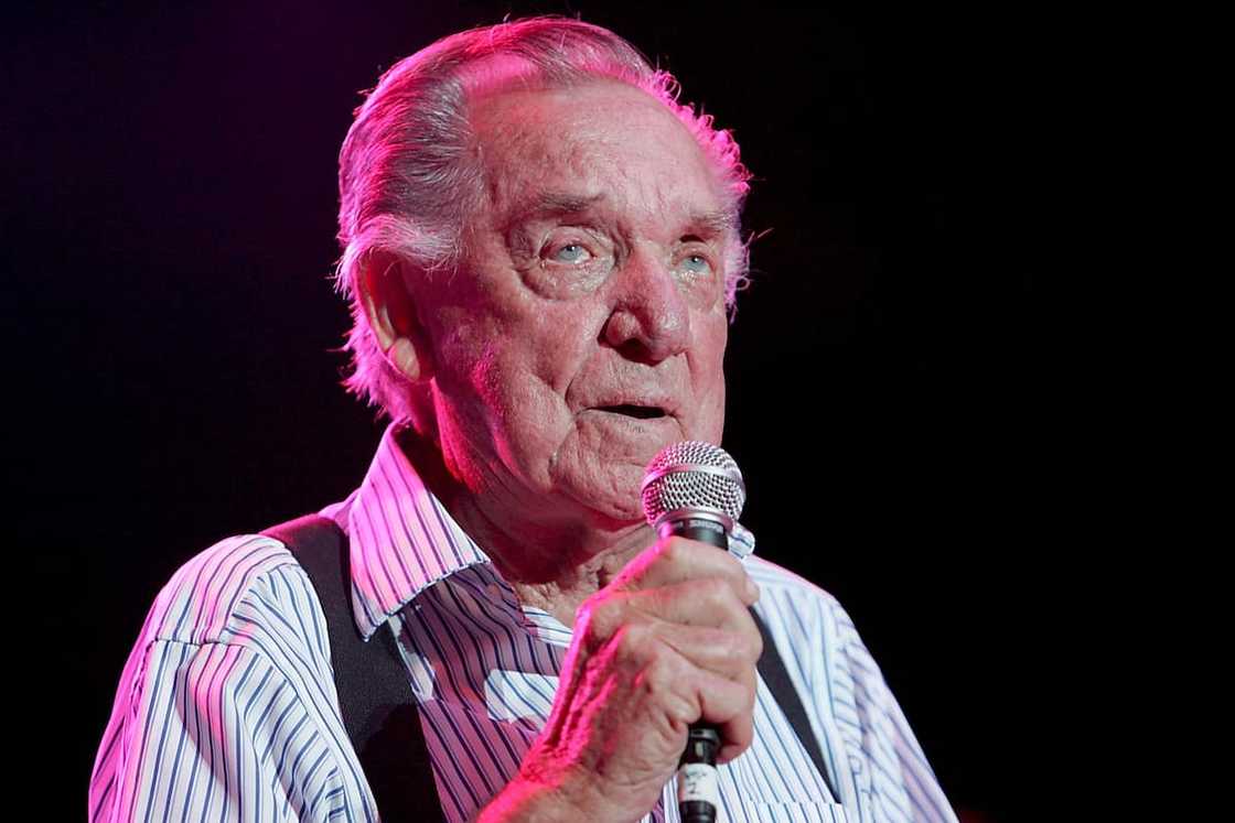 The later singer Ray Price onstage The later singer Ray Price onstage