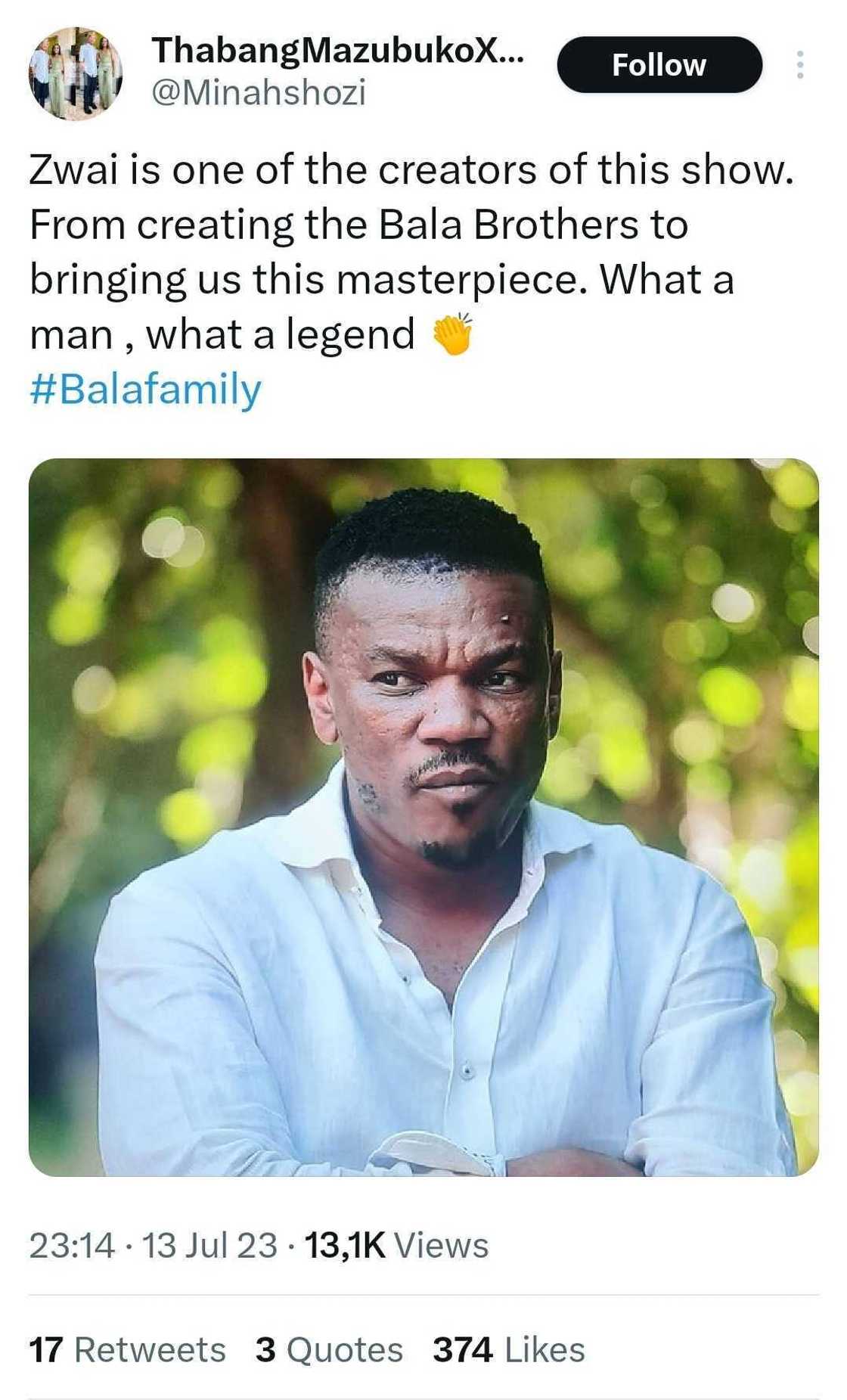 The Balas were praised The Balas were praised