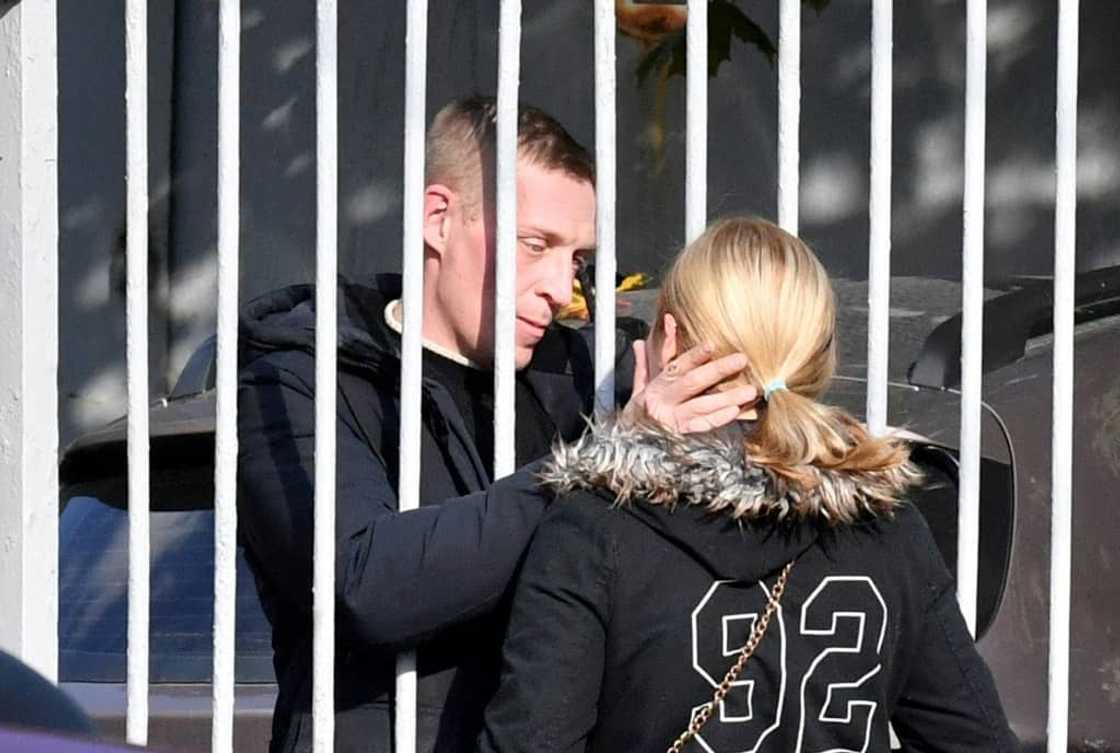 A young couple bid a final goodbye at a military recruitment centre in Saint Petersburg after Russia announced a draft of thousands of reservists A young couple bid a final goodbye at a military recruitment centre in Saint Petersburg after Russia announced a draft of thousands of reservists