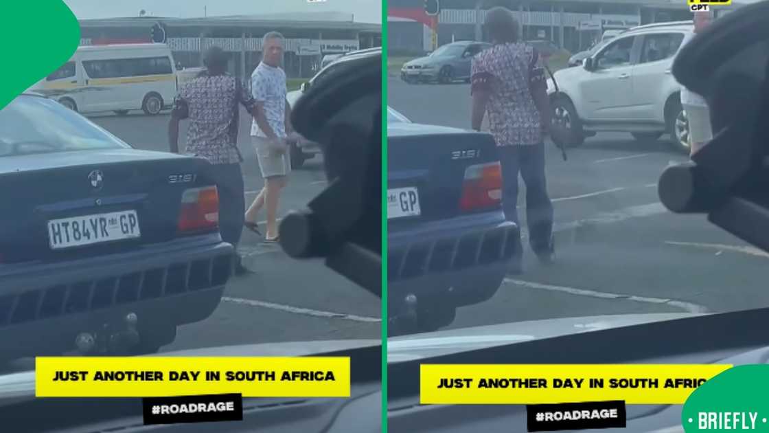 The visual on the right showed the man scarring another man with a sjambok The visual on the right showed the man scarring another man with a sjambok