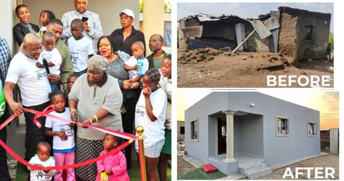 Mzansi businessman Collen Mashawana handing over the home to the family of 22 Mzansi businessman Collen Mashawana handing over the home to the family of 22