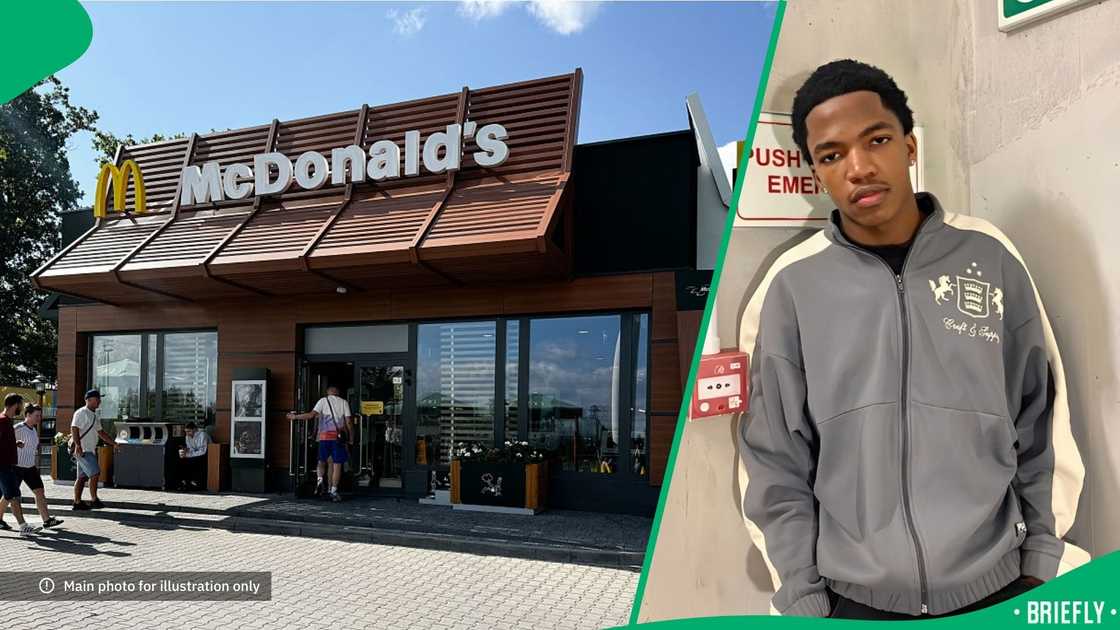 A man showed a McDonald's bill. A man showed a McDonald's bill.