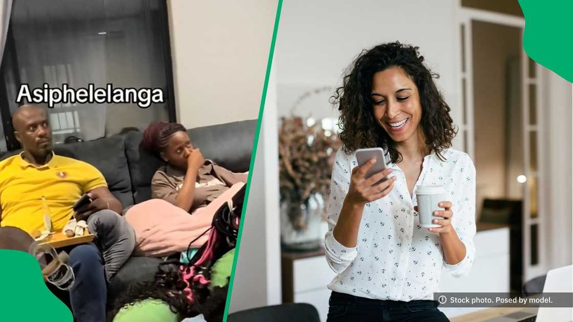 A woman showed her family together, which made people smile. A woman showed her family together, which made people smile.