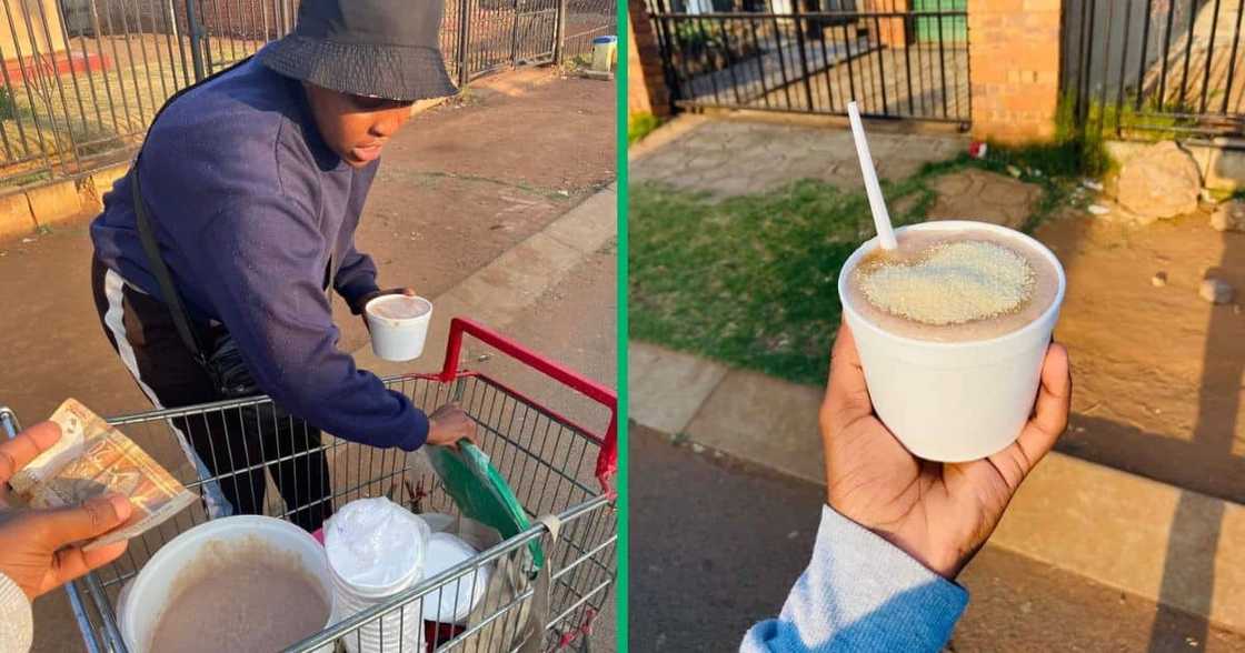 Entrepreneur sells hot, soft porridge in Katlehong Entrepreneur sells hot, soft porridge in Katlehong