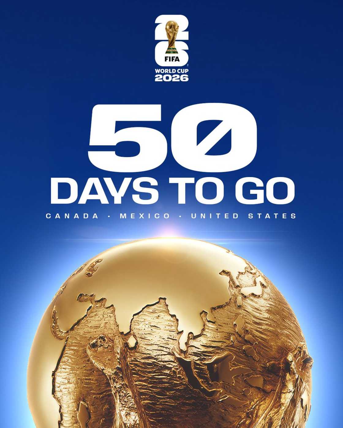 Image showing 50 days to go to FIFA World Cup