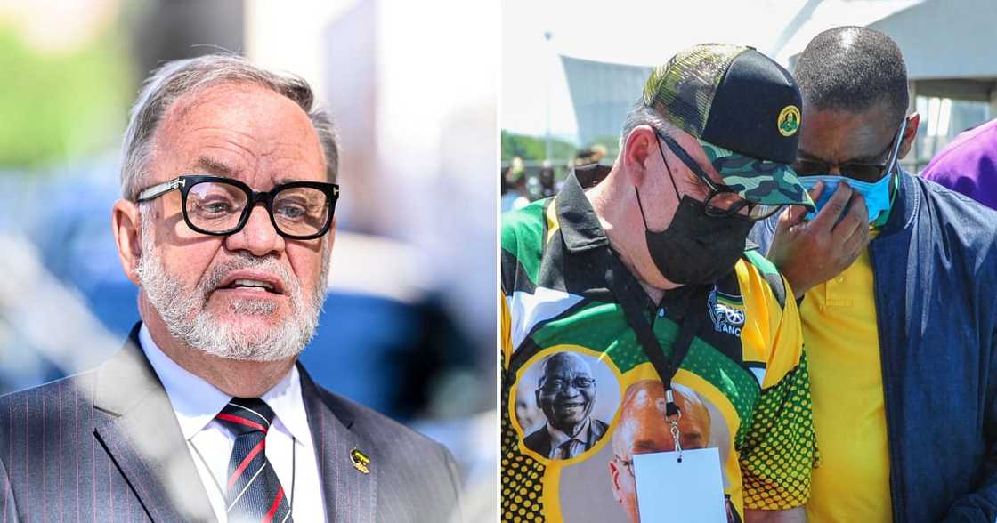 Carl Niehaus and suspended Ace Magashule at the Welcome National Day of Prayer for former President Jacob Zuma