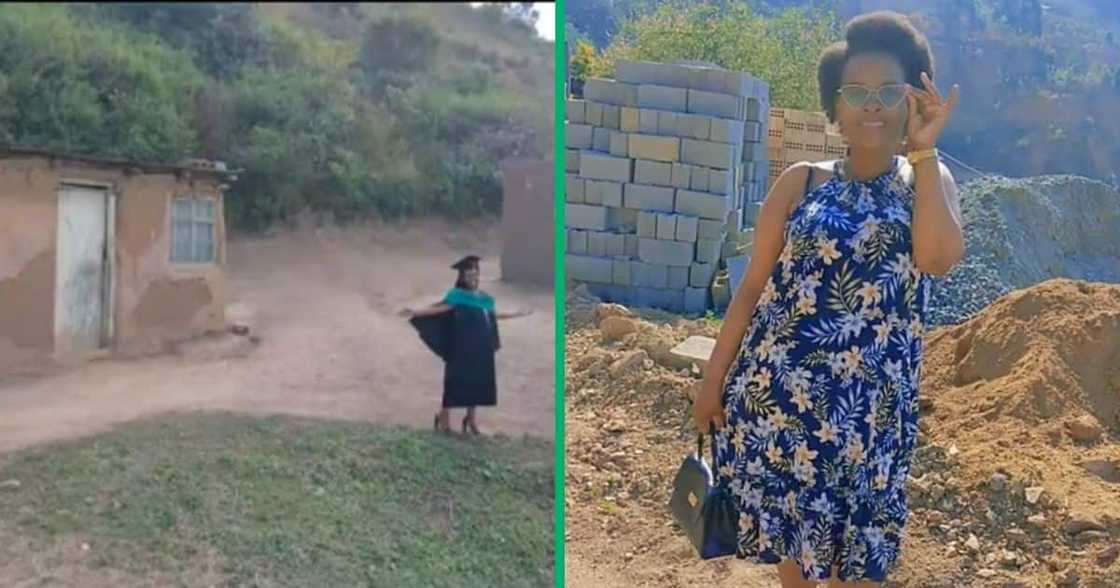 Woman who recently graduated shows off the progress of her constructing her dream home. Woman who recently graduated shows off the progress of her constructing her dream home.