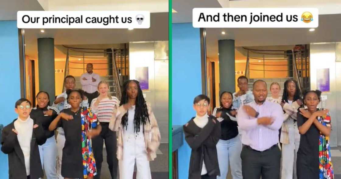A principal danced with his pupils and did a TikTok challenge A principal danced with his pupils and did a TikTok challenge