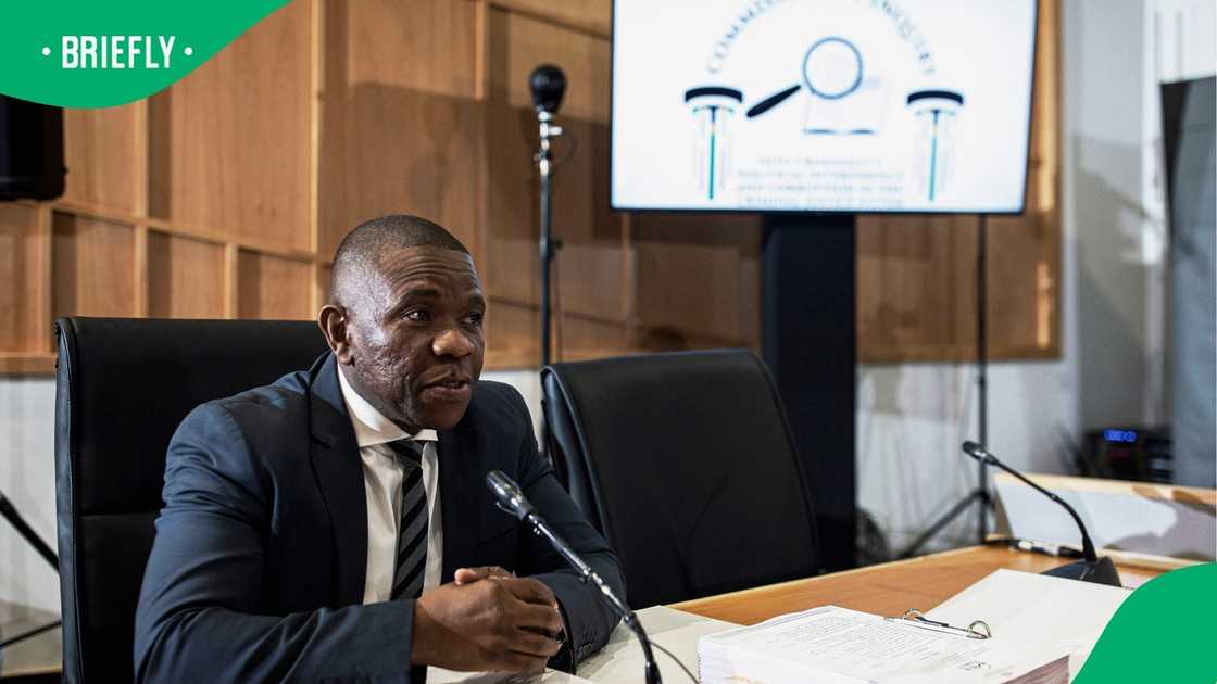 Lieutenant-General Nhlanhla Mkhwanazi appearing at the Madlanga Commission of Inquiry