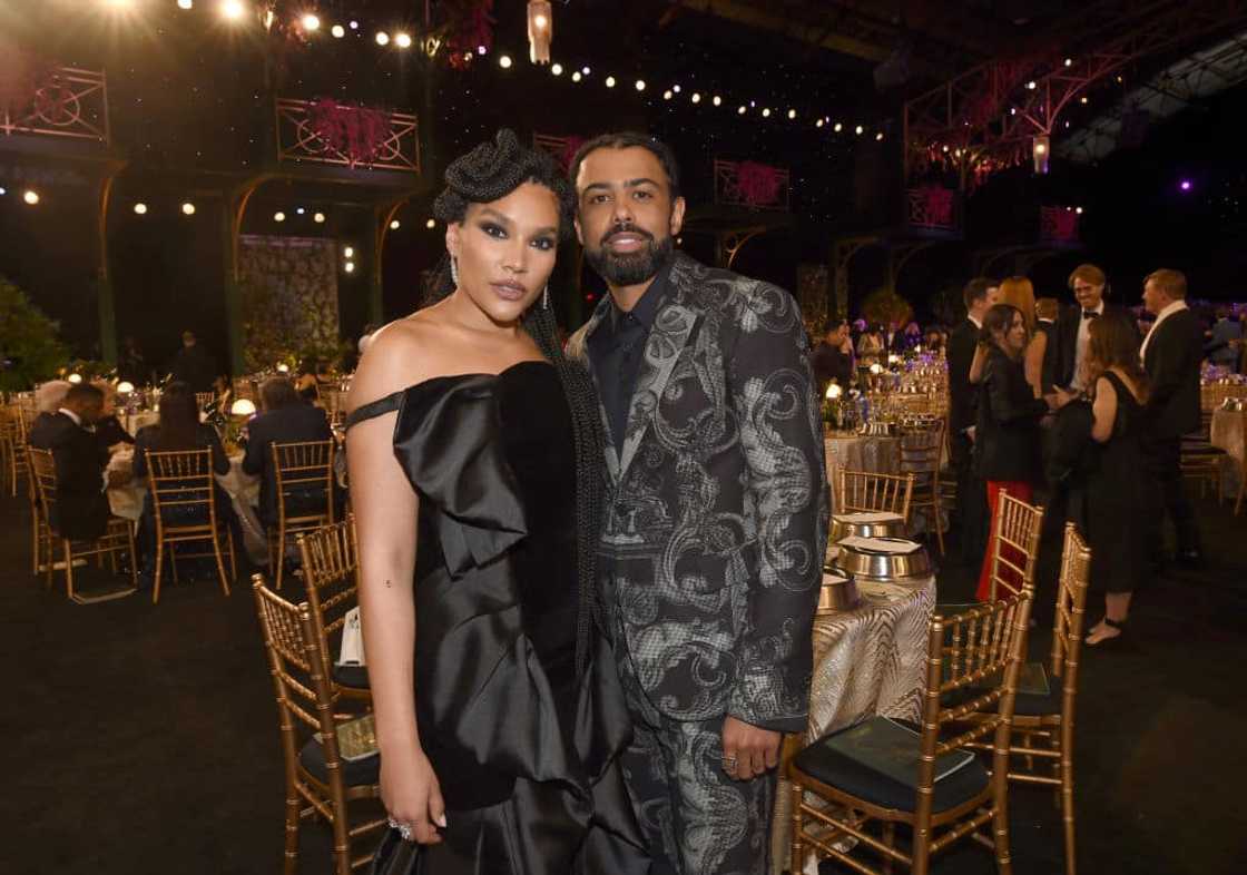 Emmy Raver-Lampman and Daveed Diggs at the 28th Screen Actors Guild Awards