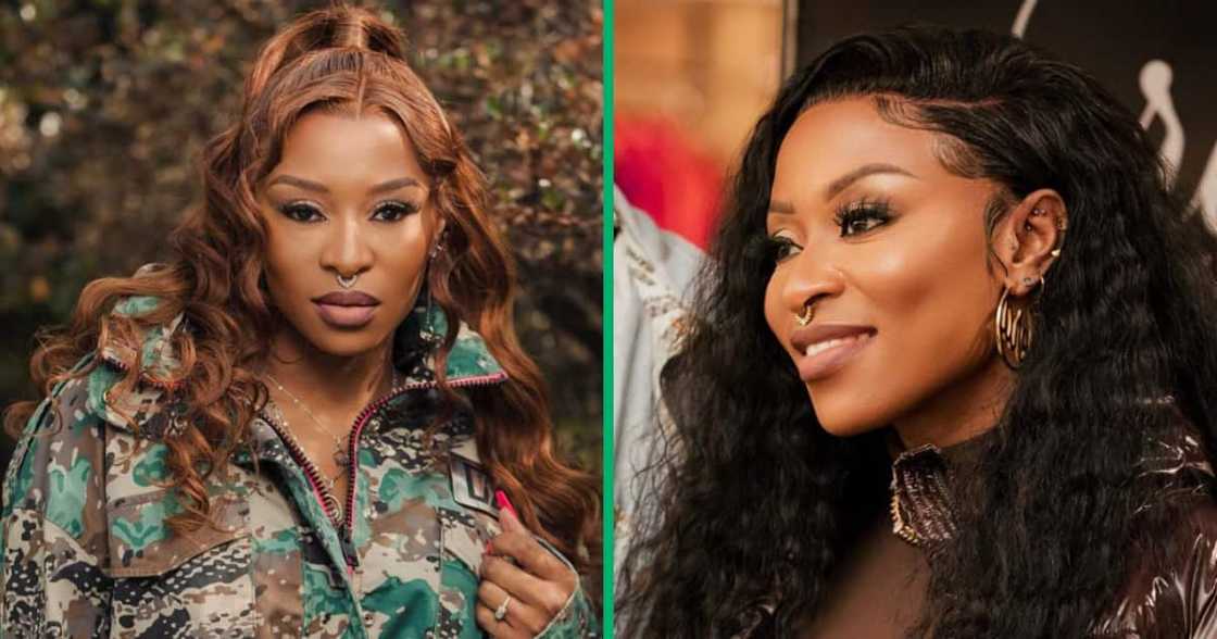 Mzansi reacts as DJ Zinhle shows off her toned body: "Are those Abs? No way, now I have no excuses"