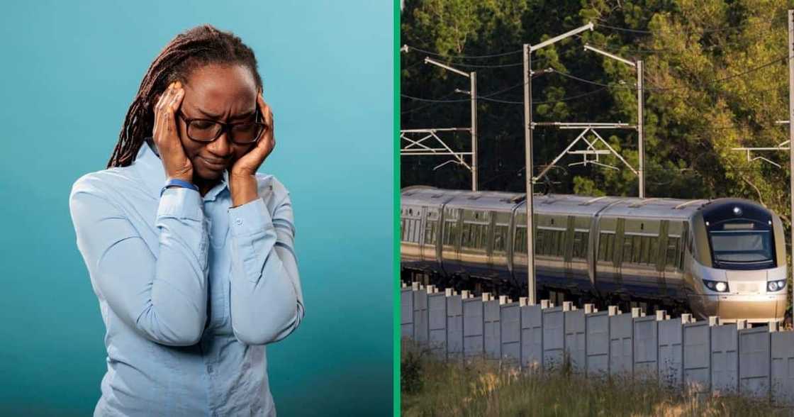 A woman vented her frustration at a Gautrain station