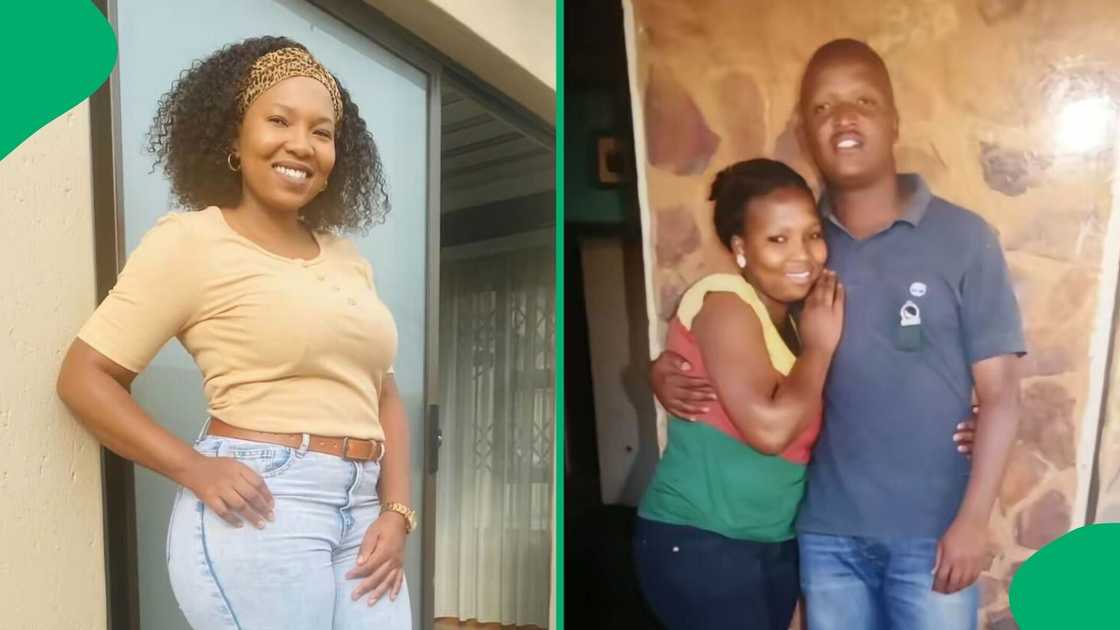 A TikTok video shows a couple unveiling their glow-up. A TikTok video shows a couple unveiling their glow-up.