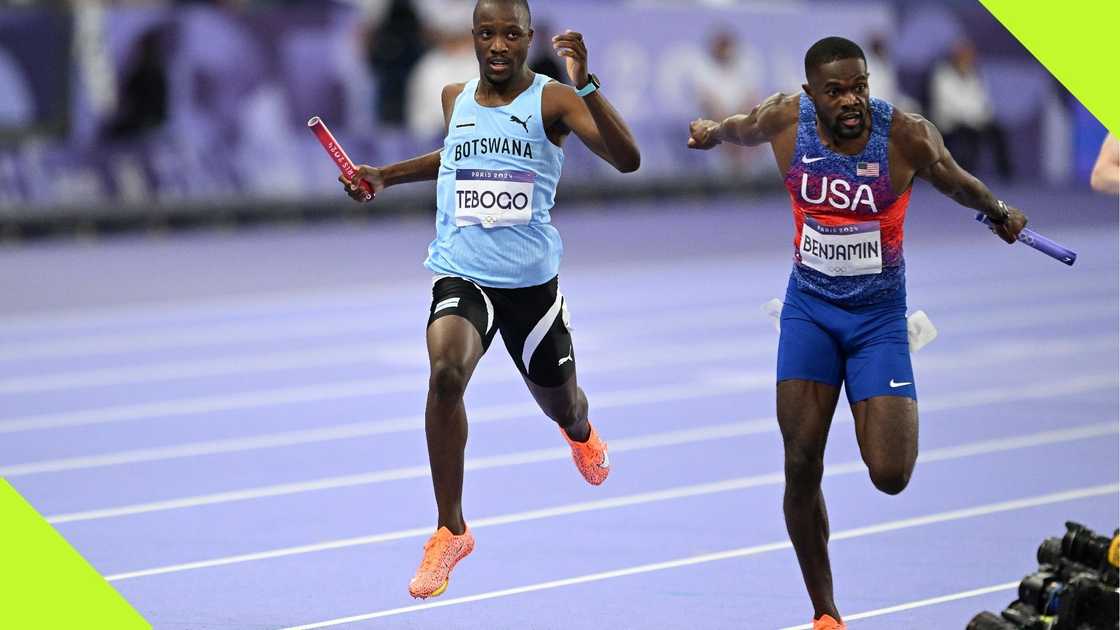 Letsile Tebogo leads Botswana to silver in 4x400 relay finals. Letsile Tebogo leads Botswana to silver in 4x400 relay finals.