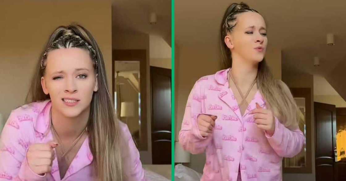 A TikTok video of a woman breaking it down on the dance floor. A TikTok video of a woman breaking it down on the dance floor.