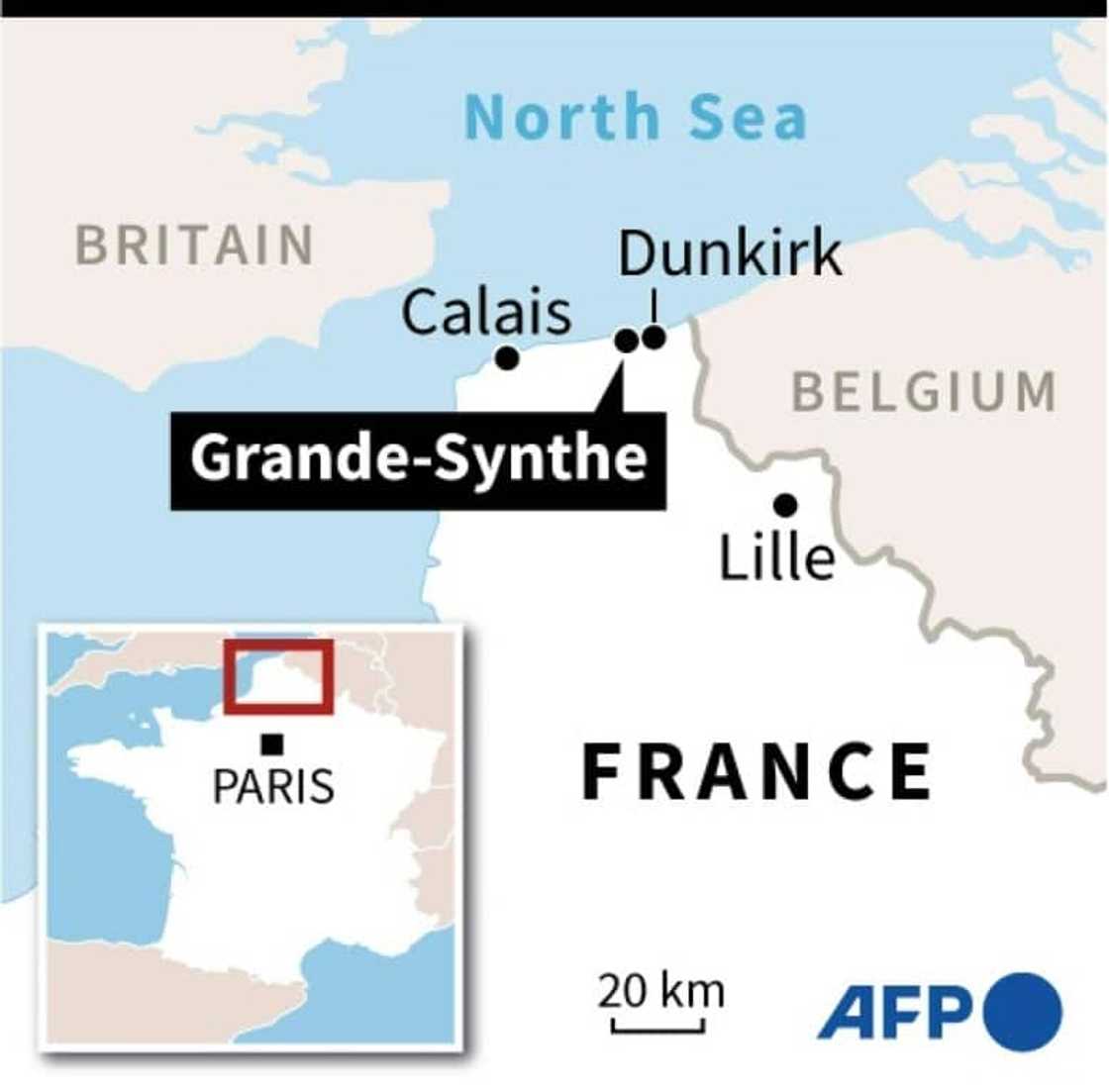 Map of northern France locating Dunkirk and the Hauts de France region Map of northern France locating Dunkirk and the Hauts de France region