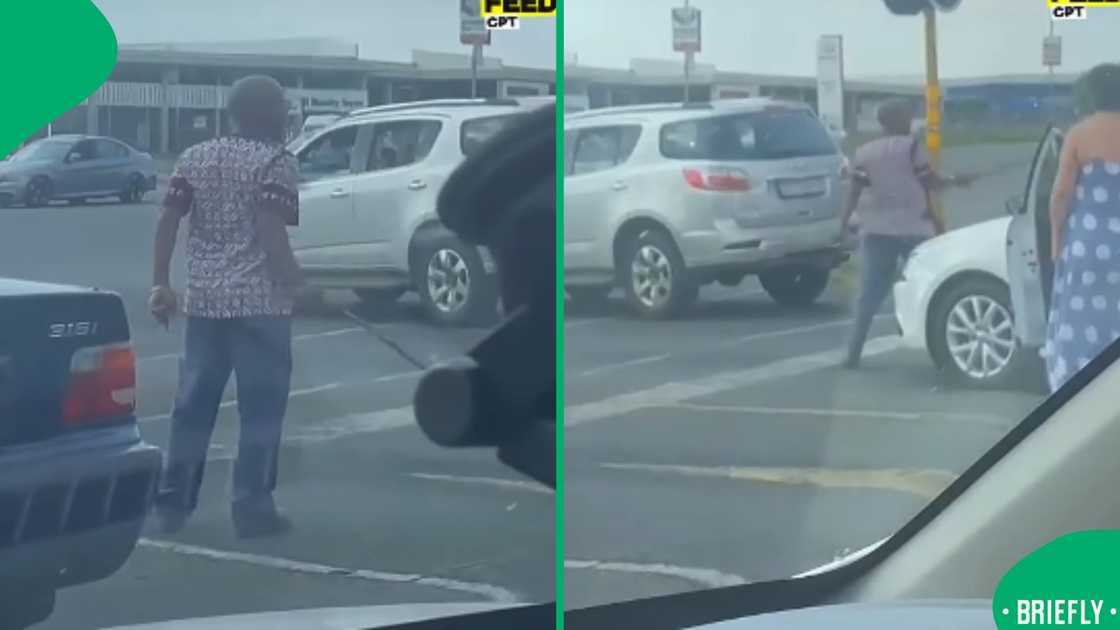 The visual on the right showed the violent altercation on the streets The visual on the right showed the violent altercation on the streets