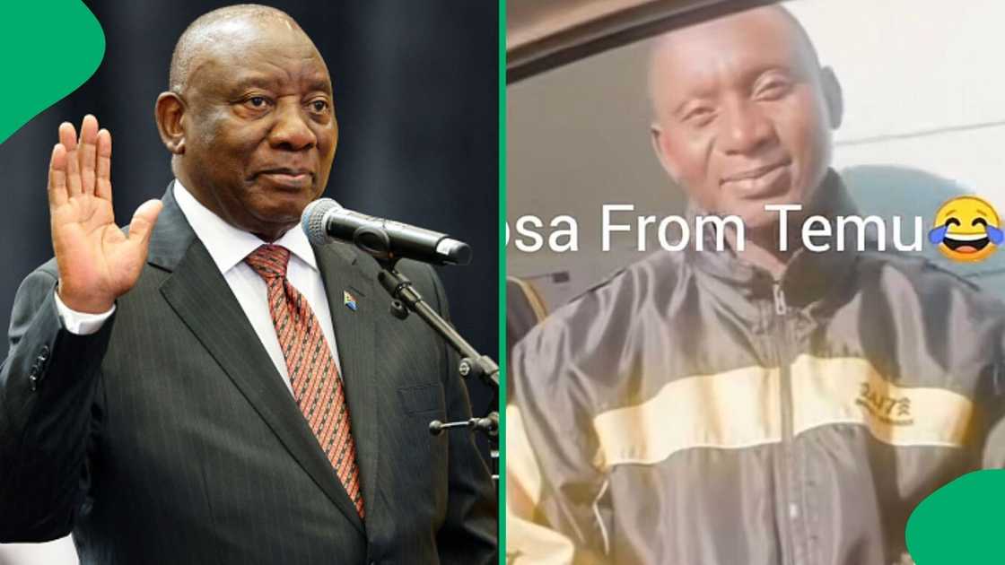 A TikTok video shows a look-alike of Cyril Ramaphosa.