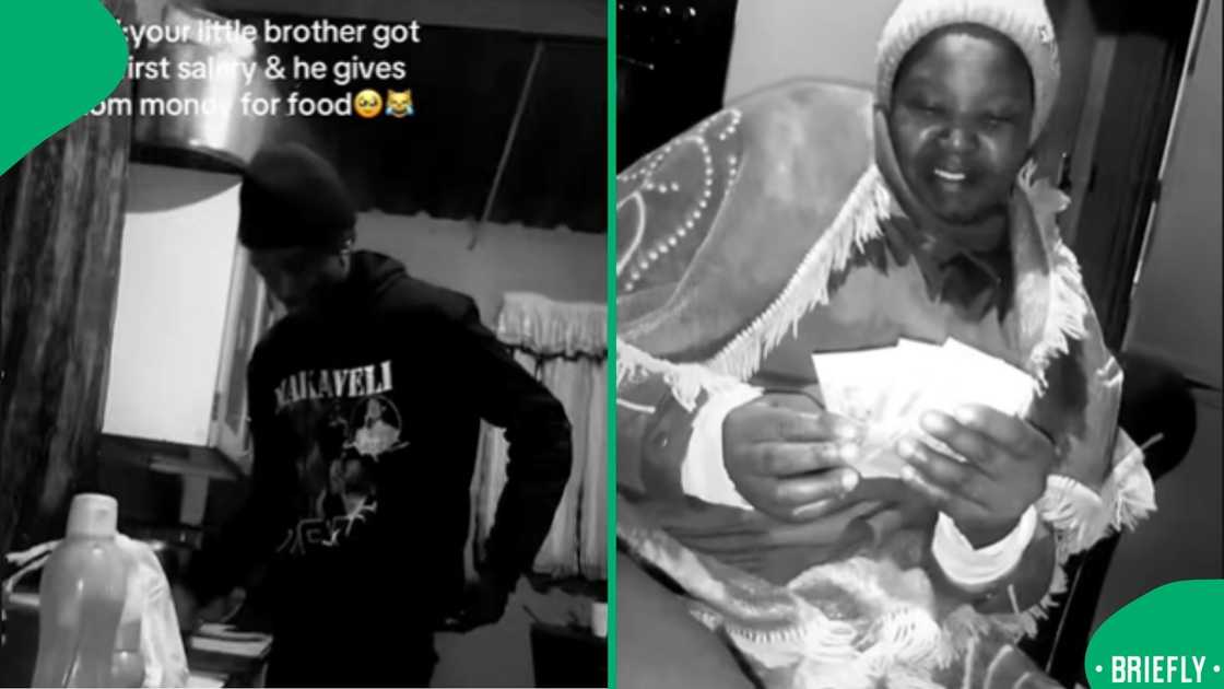 A young man gave his mother grocery money from his first salary, with the act captured on TikTok