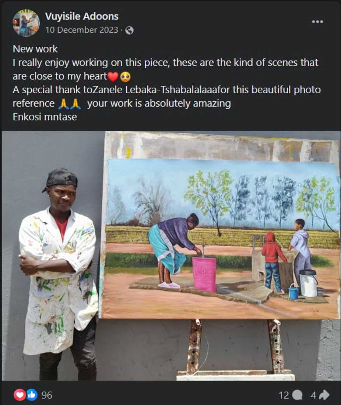Free State artist Vuyisile Adoons and his work Free State artist Vuyisile Adoons and his work