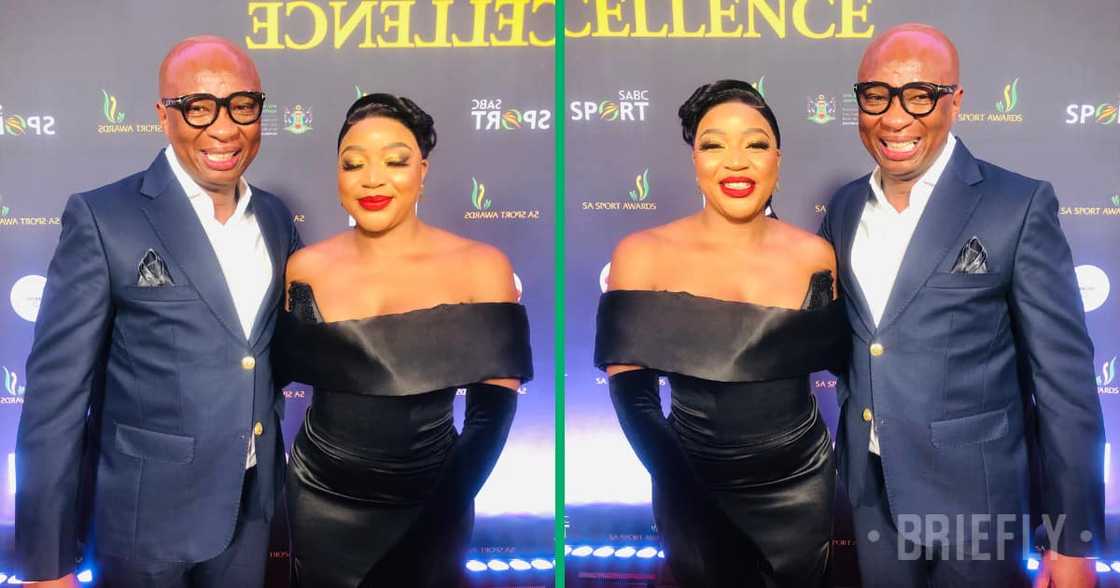 Zizi Kodwa and his wife graced the SA Sports Awards red carpet in Sun City. Zizi Kodwa and his wife graced the SA Sports Awards red carpet in Sun City.