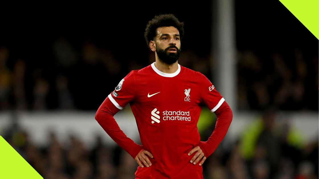 Mohammed Salah looks dejected for Liverpool Mohammed Salah looks dejected for Liverpool