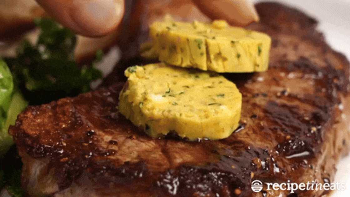 Air-fryer steak with café de Paris butter recipe Air-fryer steak with café de Paris butter recipe