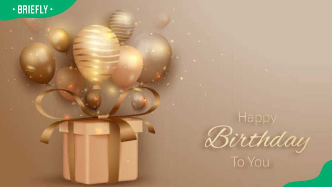 Birthday greeting card with luxury balloons Birthday greeting card with luxury balloons