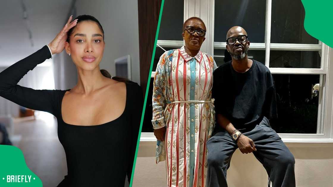 Black Coffee's girlfriend bonds with his mom
