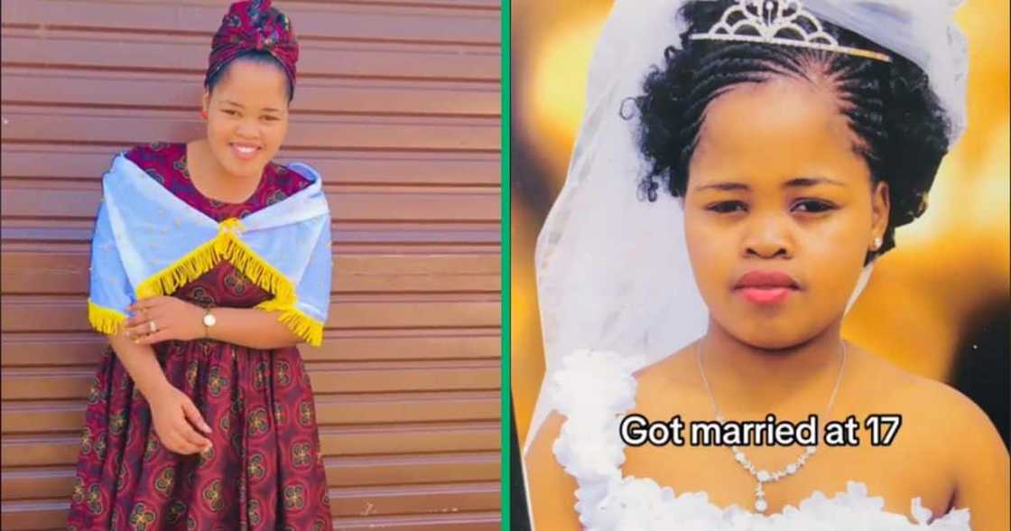 Woman posts images of herself as 17 year old bride