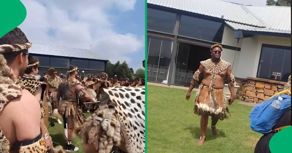 A video of black and white men in Zulu attire captured the attention of South Africans A video of black and white men in Zulu attire captured the attention of South Africans
